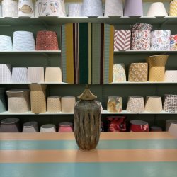 Bordlampe, Bllig/beige