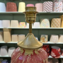 Bordlampe, gul/orange