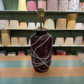 Bordlampe, lilla m striber