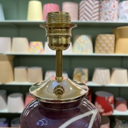 Bordlampe, lilla m striber