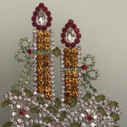 Stort rhinstens julelys