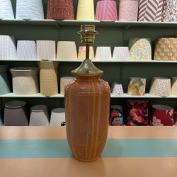 Bordlampe, Orange m striber