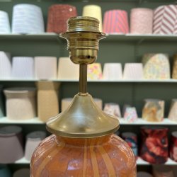 Bordlampe, Orange m striber