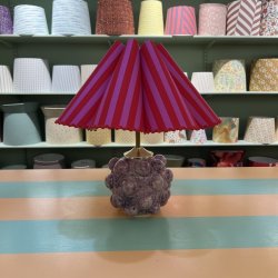 Bordlampe, Rosa bobler m lilla