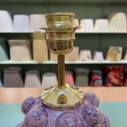 Bordlampe, Rosa bobler m lilla