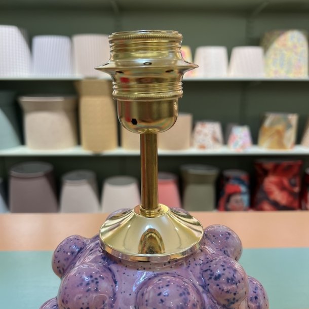 Bordlampe, Rosa bobler m lilla