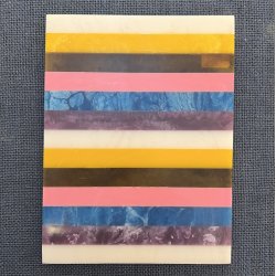 Skrebrt, lilla/bl/hvid, 26x20 cm