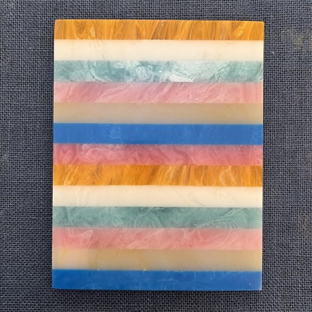 Skrebrt, orange/bl/lyserd, 26x20 cm