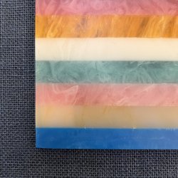 Skrebrt, orange/bl/lyserd, 26x20 cm