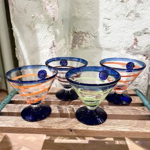 Dessertglas, vintage, 4 stk