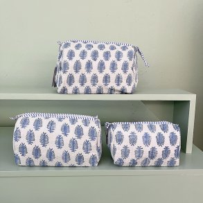 Kosmetiktaske, creme/turkis