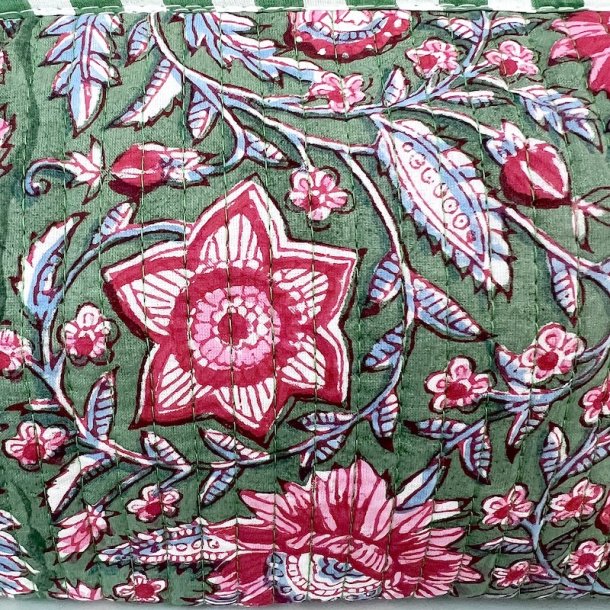 Kosmetiktaske, gr�n/bl�