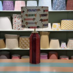 Bordlampe, Rd/bl stibe