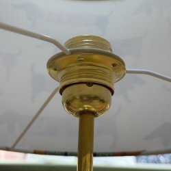 Bordlampe, Rd/bl stibe