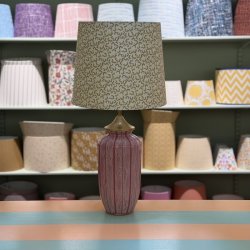 Bordlampe, Rose m striber