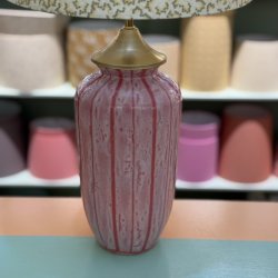 Bordlampe, Rose m striber