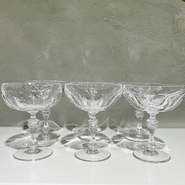 Champagnesk�le, 6 stk, vintage