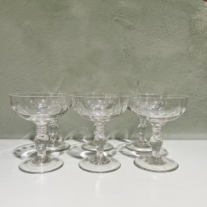 Champagnesk�le, 6 stk, vintage