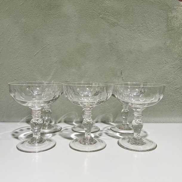 Champagnesk�le, 6 stk, vintage
