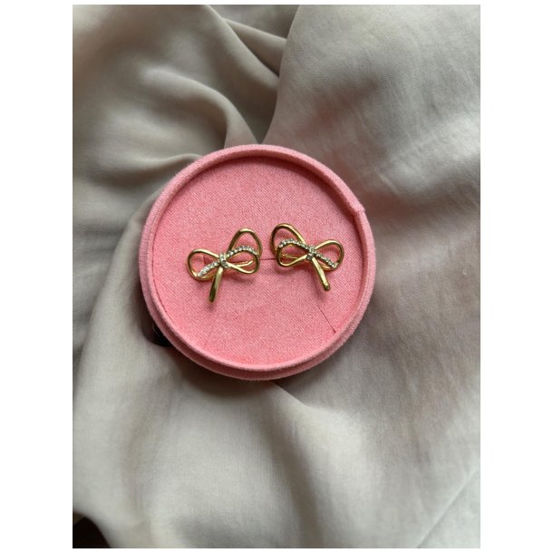 Bow shiny earring