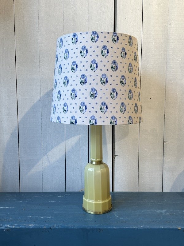 bordlampe med blomster - Vintagelamper