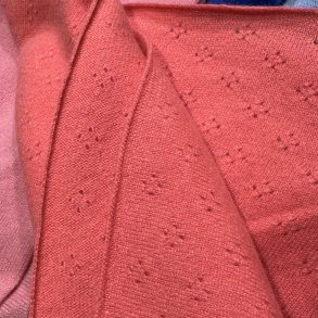 Small cashmere scarf, holepattern, Sorbet