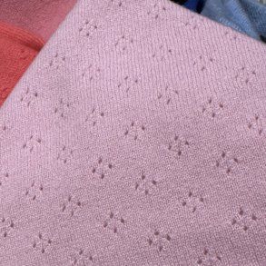 Small cashmere scarf, holepattern, Rose
