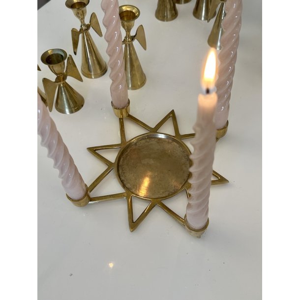 Stjerne adventsstage, messing