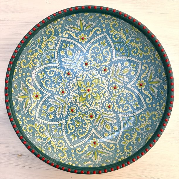 Aris low bowl medium, turkis m rd