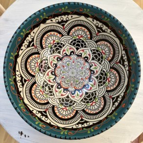 Gazania bowl large, turkis m sort