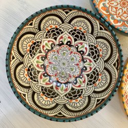 Gazania bowl medium, turkis m sort