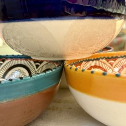 Gazania bowl medium, turkis m sort