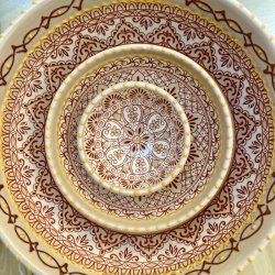 Gazania low bowl large, turkis