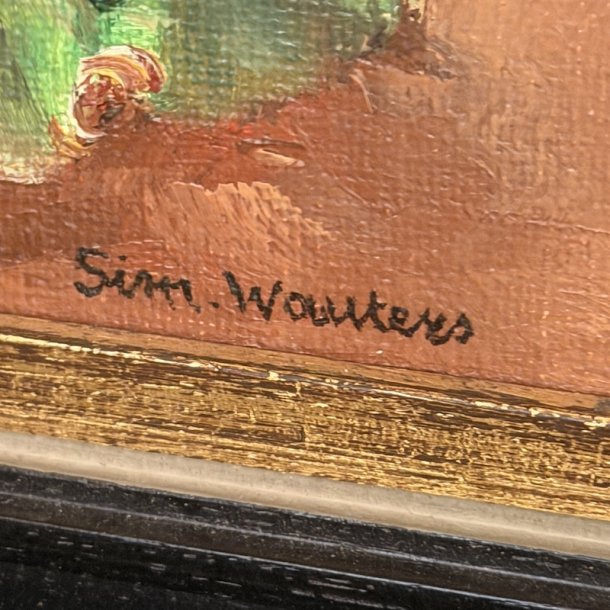 Maleri, gule blomster