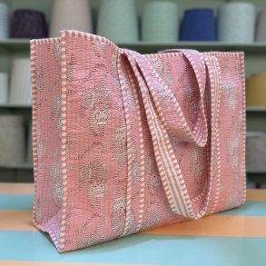 Quiltet taske, pink/r�d