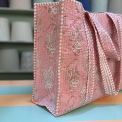 Quiltet taske, pink/r�d