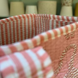 Quiltet taske, pink/r�d