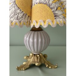 Bordlampe, rillet m messingfod