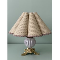 Bordlampe, rillet m messingfod