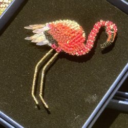 Flamingo broche
