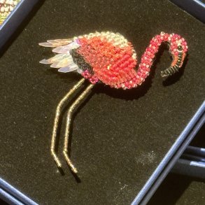 Flamingo broche