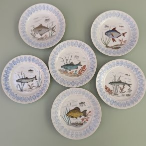 (2) 6 stk fiske frokost tallerkner, ( Salto ) 