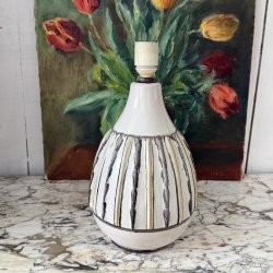 Bordlampe, beige (gul/brun)