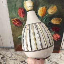 Bordlampe, beige (gul/brun)