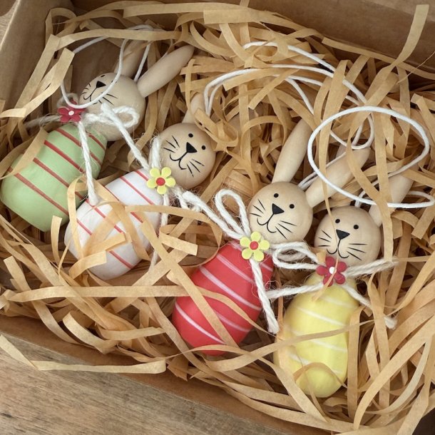 H�ngende kaniner, color, 4 stk