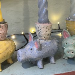 Lysestage, gris, lysebl�