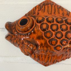 Fisk, relief, orange