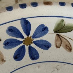 Fad m blomster, keramik