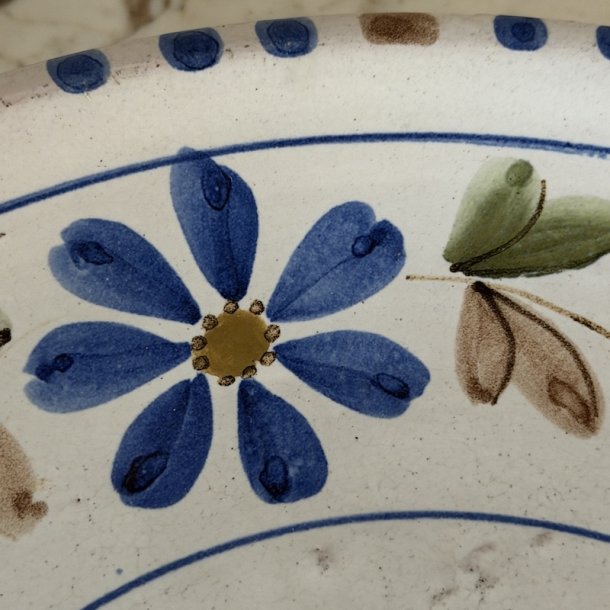 Fad m blomster, keramik