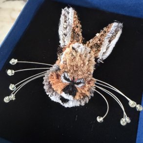 Giant rabbit broche